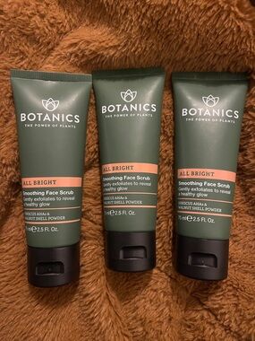 BOTANICS All Bright Smoothing Face Scrub - 3 tubes 2.5 oz each